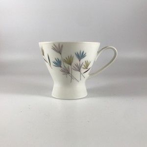 Rosenthal Continental Footed Cup 3722 Pink Yellow Blue Flowers MCM Vintage 1960s